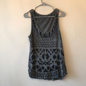 Express sequin tank top